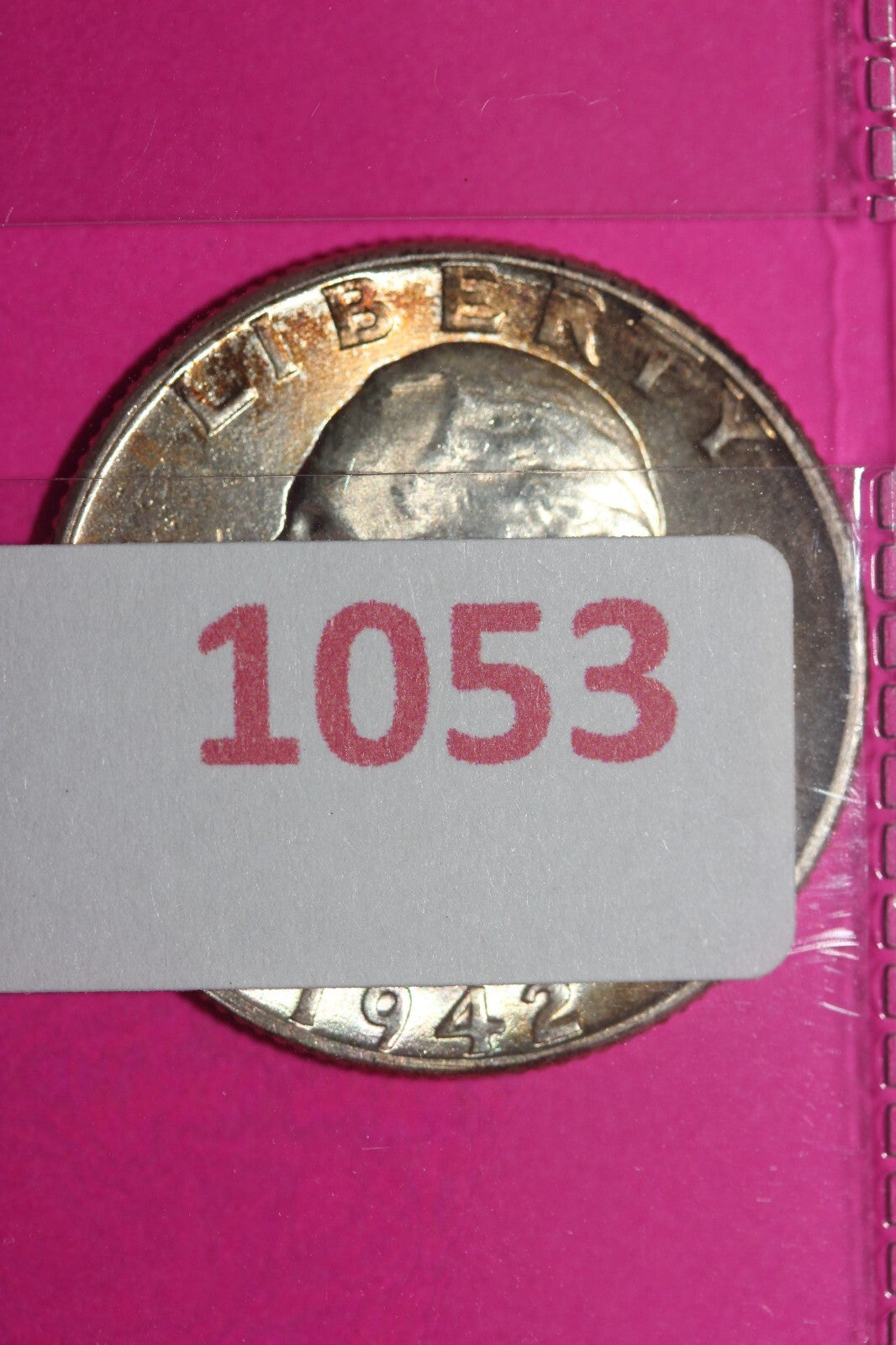 Toned 1942 D George Washington Silver Quarter Coin Guaranteed Authentic 1053