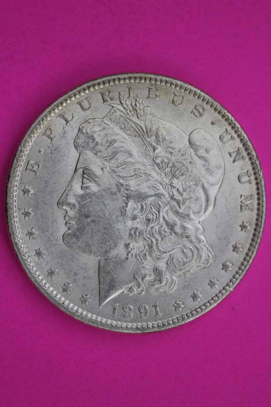 High Grade 1891 S Morgan Liberty Silver Dollar Guaranteed Authentic Coin 1014