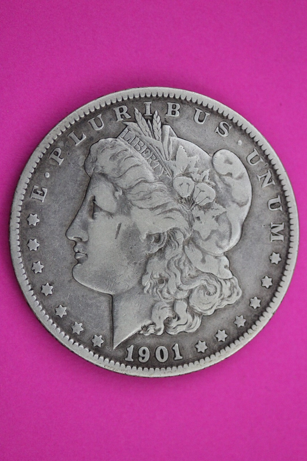 1901 P Morgan Lady Liberty Rare Date Silver Dollar Guaranteed Authentic 0172N