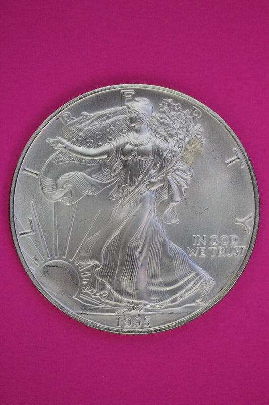 Key Date 1995 BU American Silver Eagle Key Date 1 Ounce 999 Exact Coin Shown 83