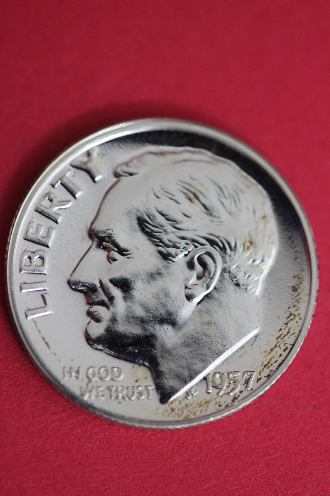 1957 Silver Proof Roosevelt Dime Exact Coin Shown Fast Shipping OCE 80