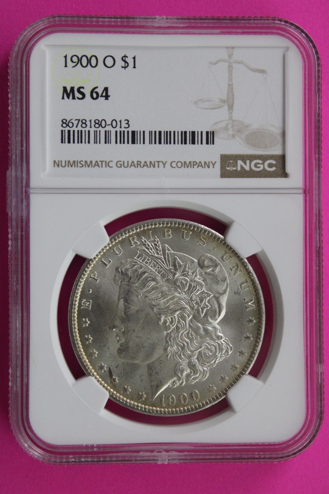1900 O MS 64 Liberty Morgan Silver Dollar NGC Certified Graded Authentic 850