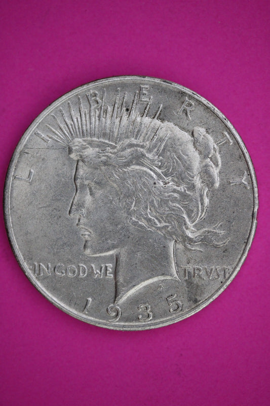 1935 P Peace Liberty Silver Dollar Guaranteed Authentic & Genuine Coin 2597