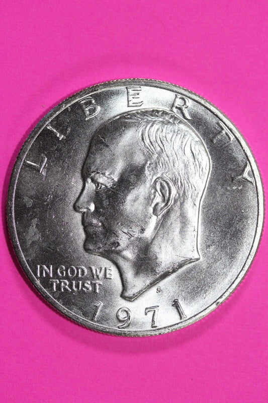 Gem BU 1971 S Ike Eisenhower 40% Silver Dollar You Get Same Coin In Pics TOM 02