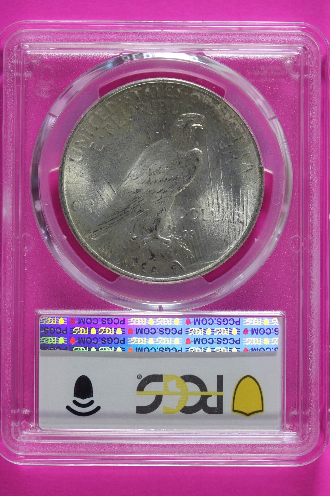 Toned 1923 P MS 64 Peace Silver Dollar PCGS Graded Certified Authentic Slab 924