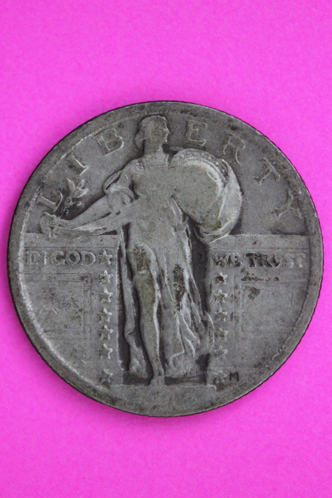 1918 P Standing Liberty Silver Quarter Semi Key Date Coin Guaranteed Real 0619N