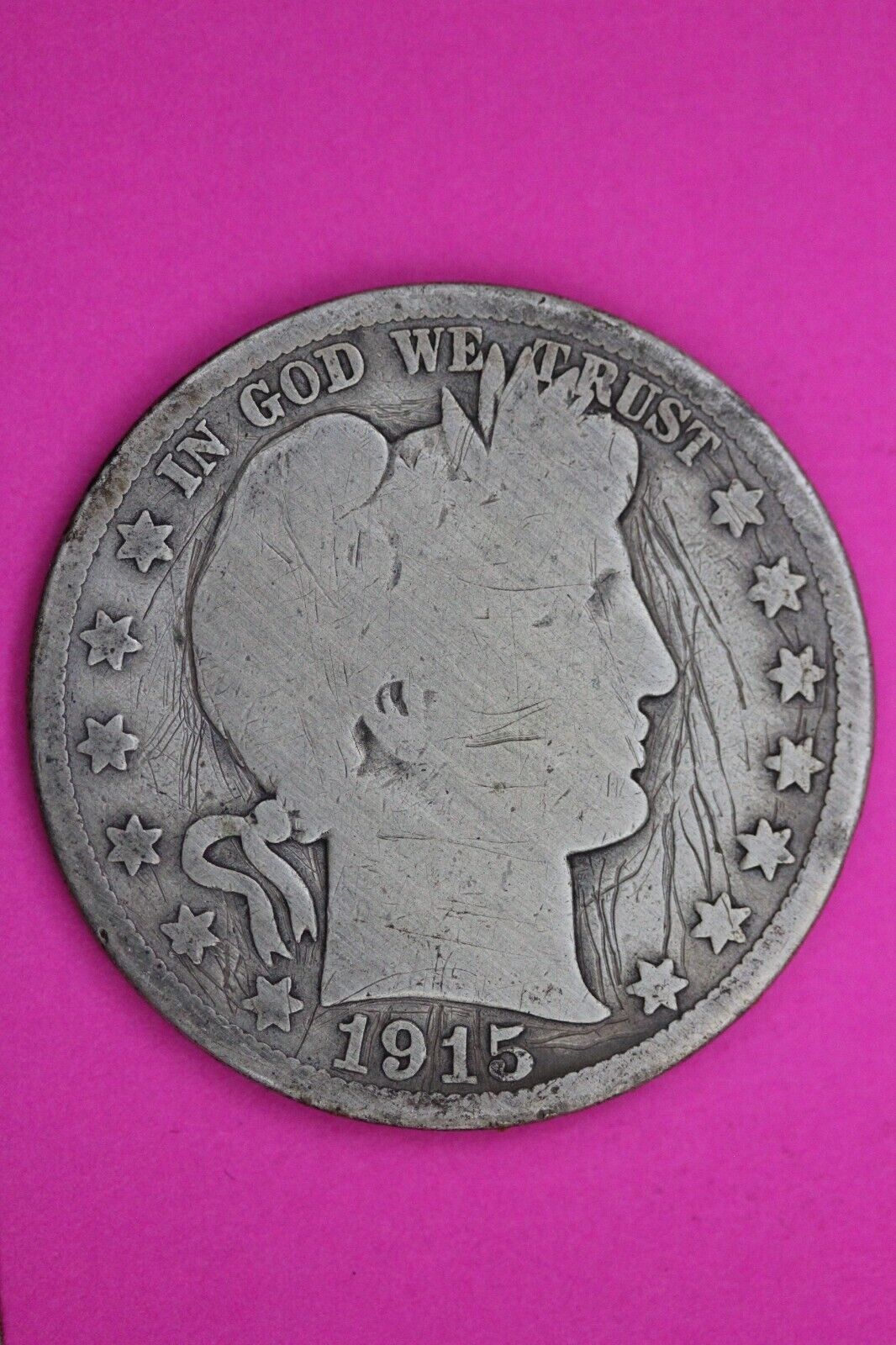 1915 S Barber Liberty Half Dollar Silver Coin You Get The Coin In Pics TOM 34