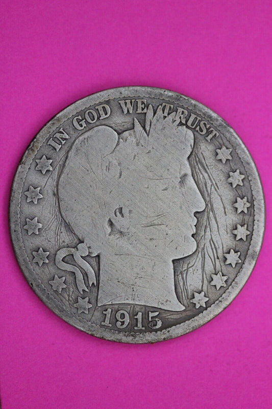 1915 S Barber Liberty Half Dollar Silver Coin You Get The Coin In Pics TOM 34