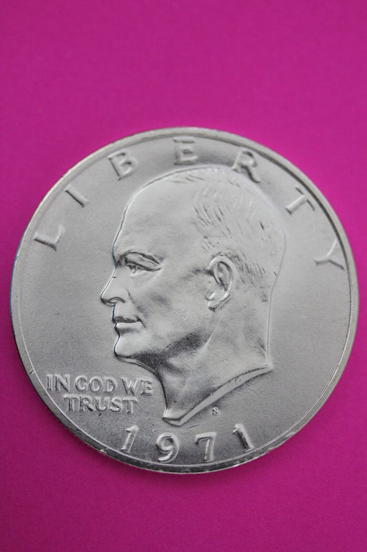 Gem BU 1971 S Ike Eisenhower 40% Silver Dollar You Get Same Coin In Pics TOM 06