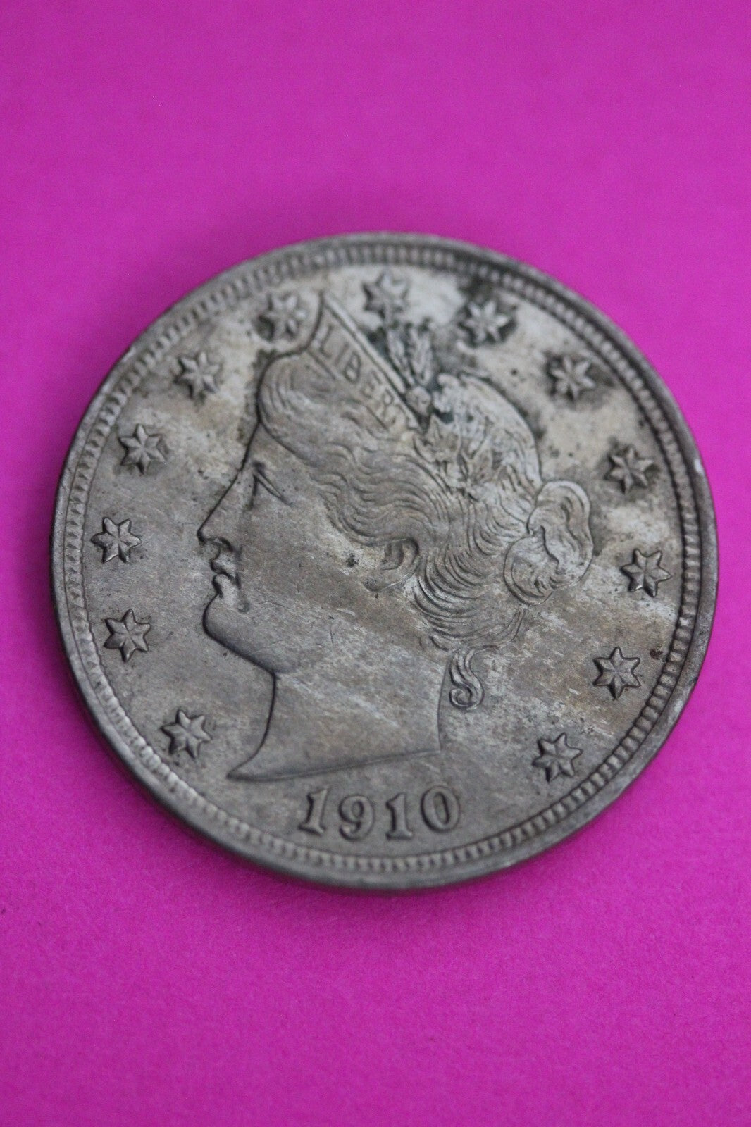 High Grade 1910 V Liberty Nickel Exact Coin Pictured Scarce Semi Key Date 10