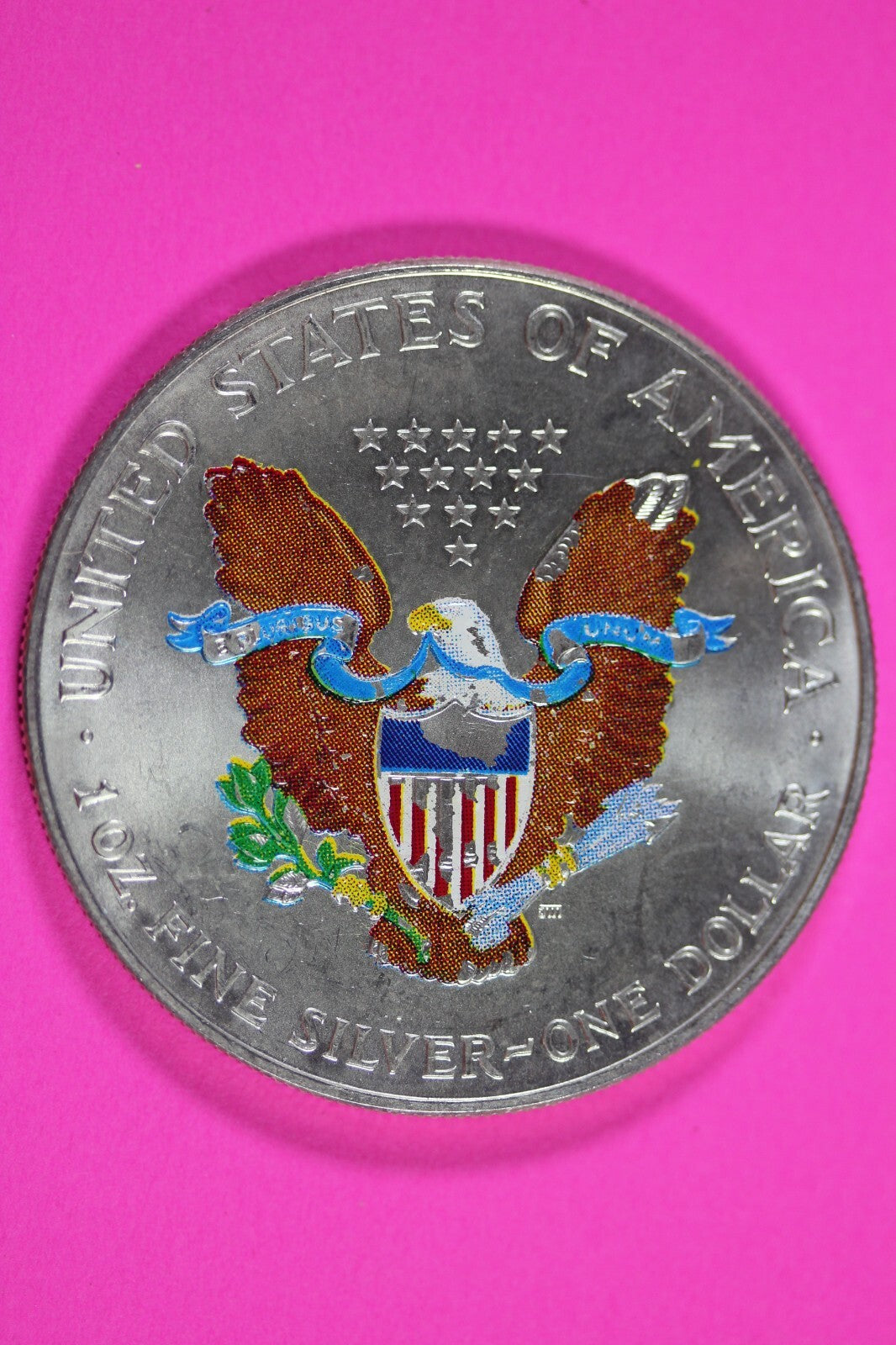 Colorized 2000 American Silver Eagle 1 Ounce .999 Fine Exact Coin Shown 171