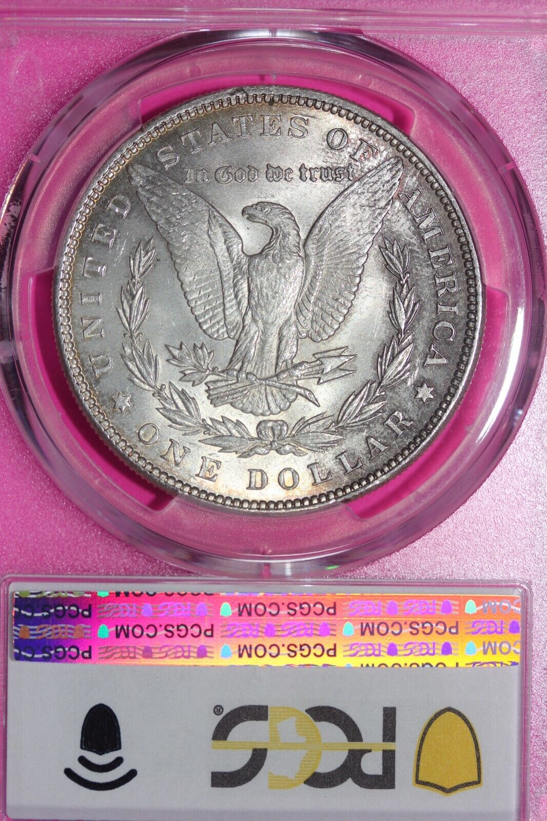 Toned 1885 P MS 64 Morgan Liberty Silver Dollar PCGS Certified Graded Slab 216