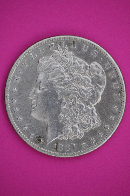 1884 S Morgan Liberty Silver Dollar Guaranteed Authentic & Genuine Coin 2587