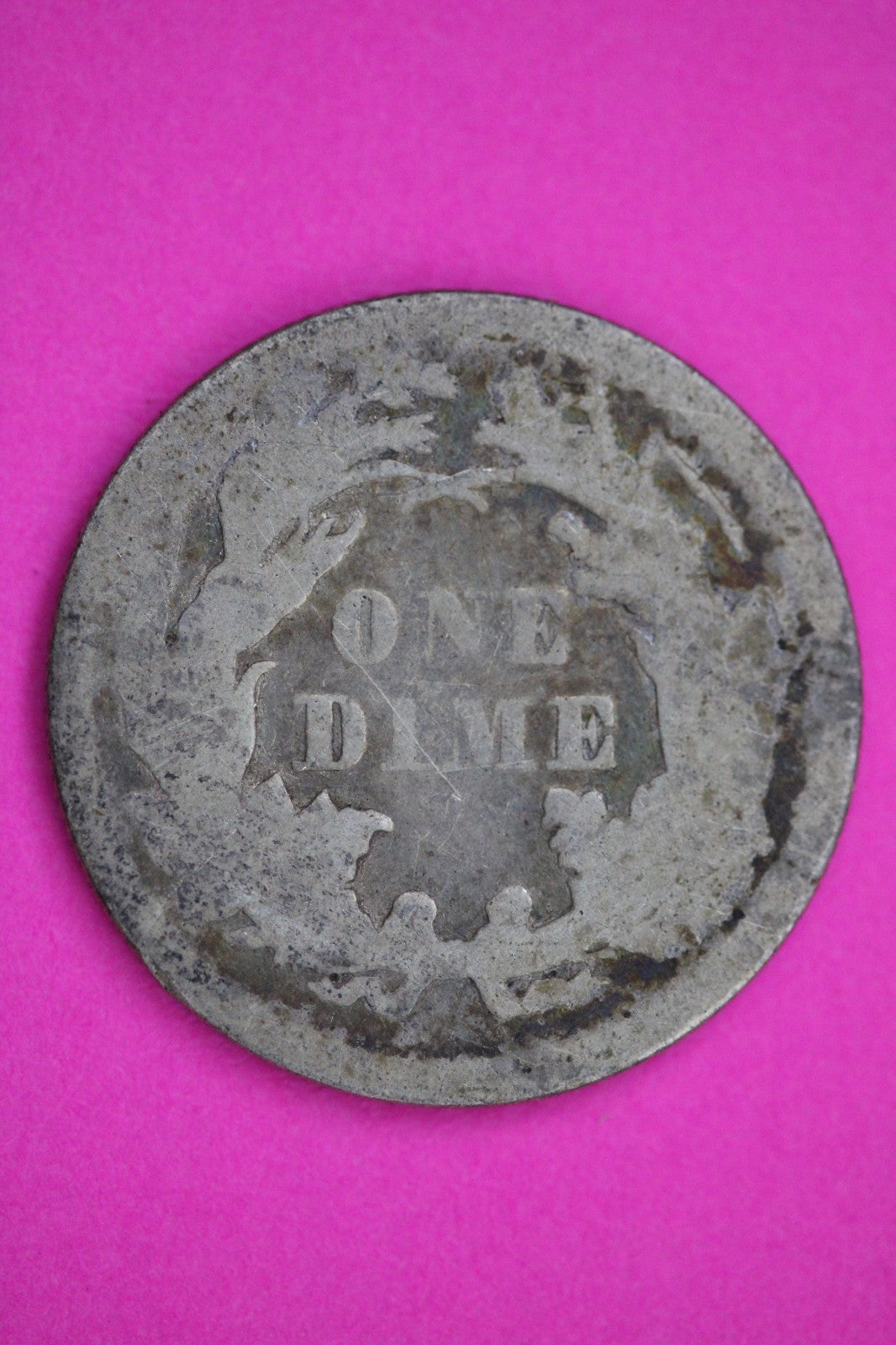 1876 P Seated Dime Silver Exact Coin Shown Low Grade Filler Damaged Bent 2772