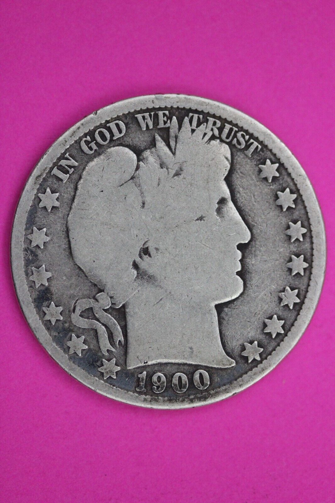 1900 P Barber Liberty Half Dollar Silver Coin You Get The Coin In Pics TOM 45