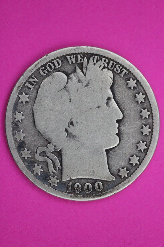 1900 P Barber Liberty Half Dollar Silver Coin You Get The Coin In Pics TOM 45