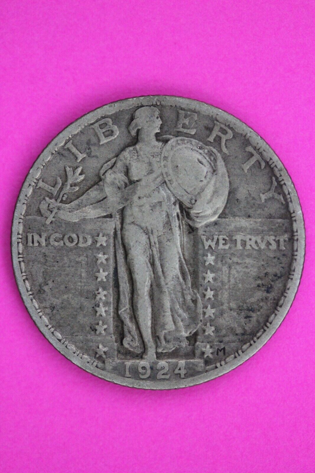1924 P Standing Liberty Silver Quarter Semi Key Date Coin Exact Coin In Pic 42