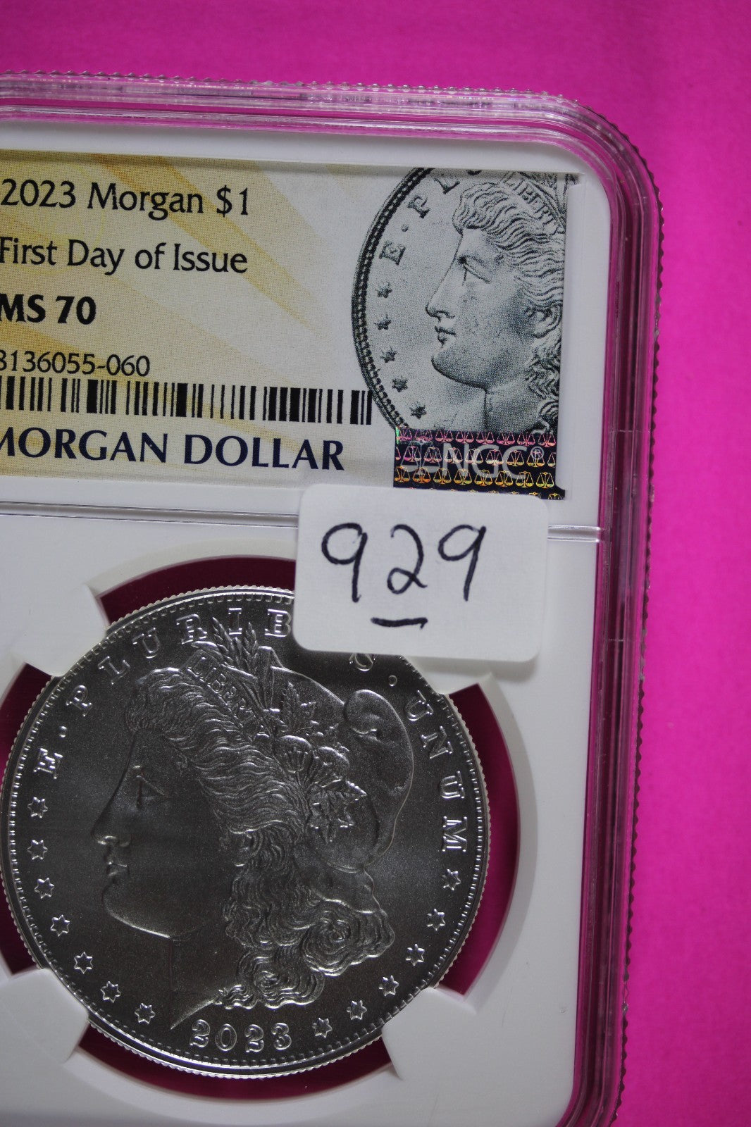2023 MS 70 Morgan Silver Dollar NGC 1rst Day Issue Graded Genuine Authentic 929