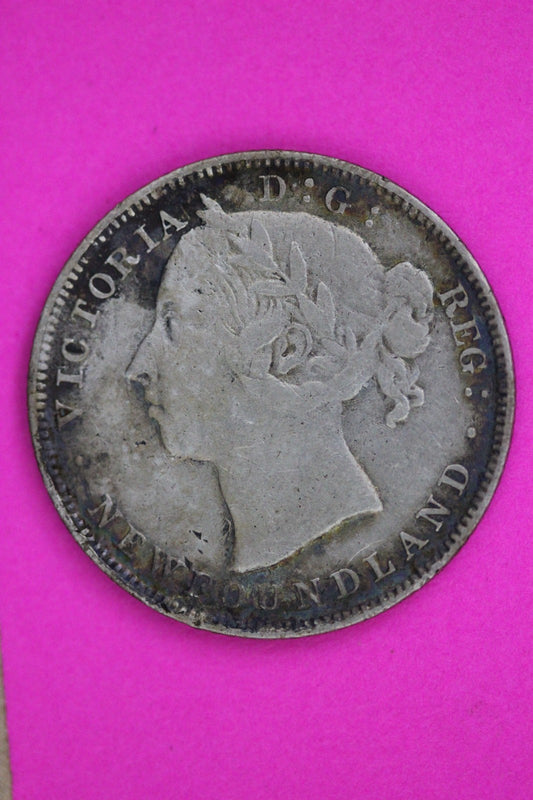 1900 Newfoundland Canada 20 TWENTY Cent Silver Coin Guaranteed Authentic 2239