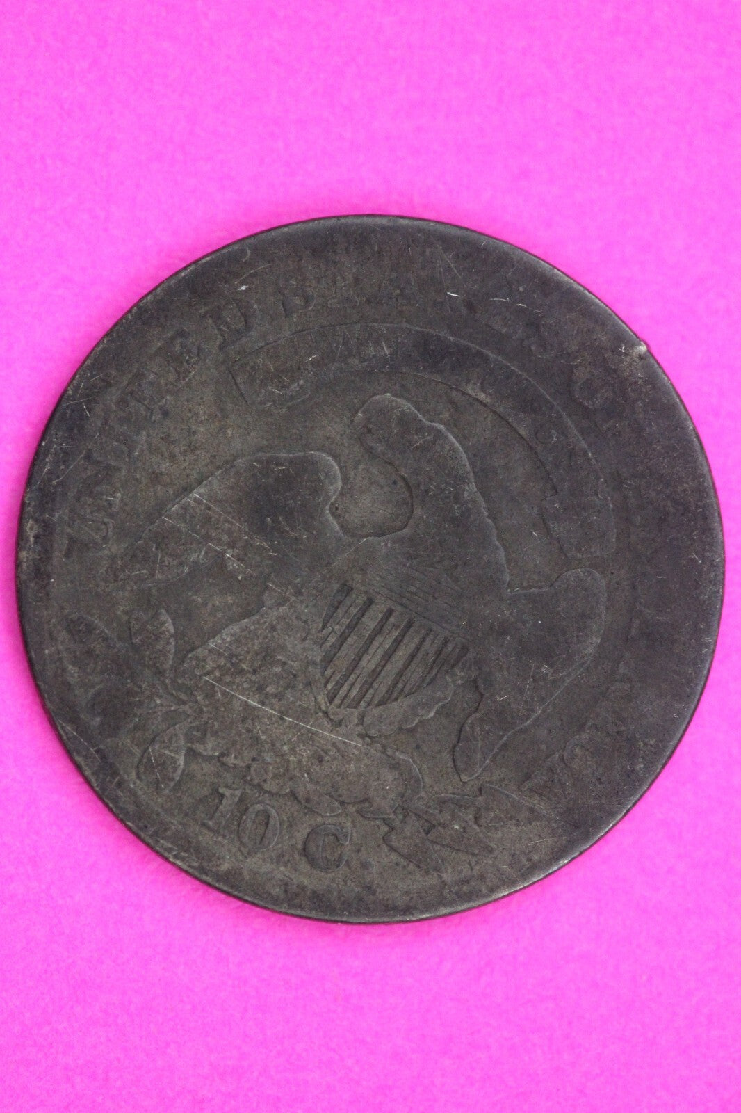 1836 Rotated Die Bust Capped Dime Lady Liberty Silver Coin Authentic 1358