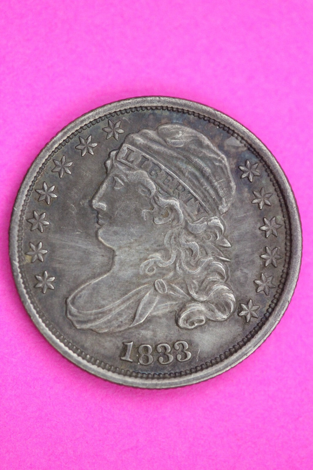 High Grade 1833 Capped Bust Silver Dime Guaranteed Authentic & Genuine Coin 1106