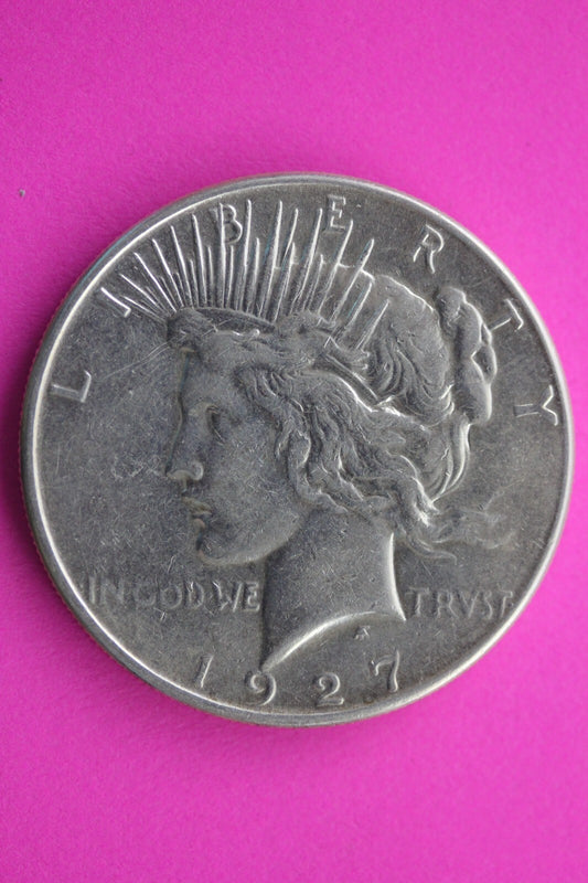 High Grade 1927 S Peace Silver Dollar LIberty Coin Guaranteed Authentic 0364N