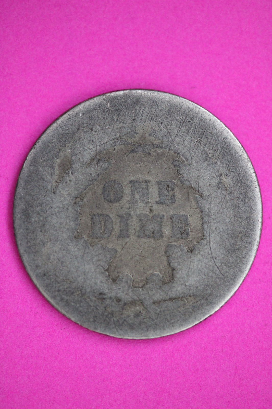 1890 P Seated Dime Silver Exact Coin Shown Low Grade Filler Damaged Bent 2762