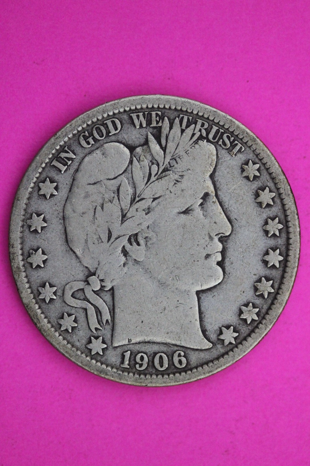 1906 P Barber Liberty Half Dollar Silver Scarce Semi Key Date Coin 0401N