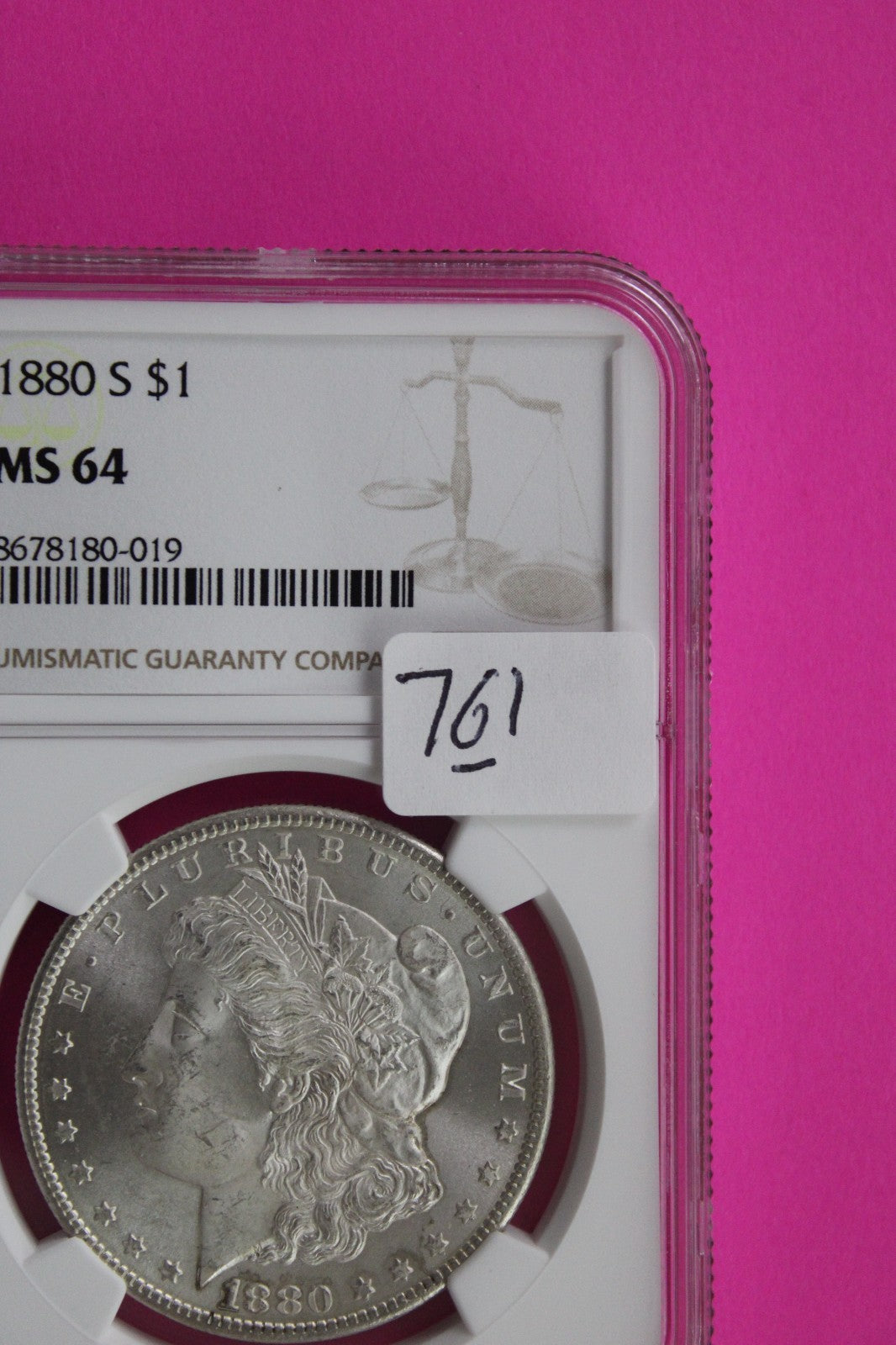 1880 S MS 64 Liberty Morgan Silver Dollar NGC Certified Graded Authentic 761