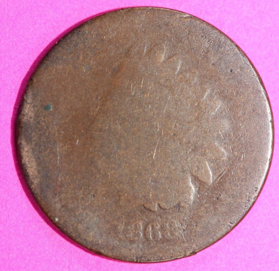 1868 Indian Head Cent Penny Scarce Early Type Coin Exact Coin Pictured 171