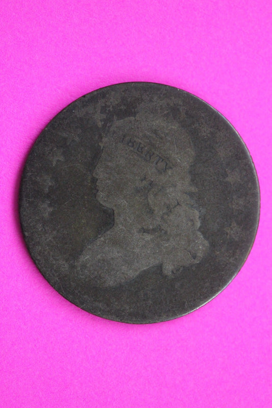 1818/5 Capped Bust Quarter Lady Liberty Silver Key Date Coin Authentic 0875N