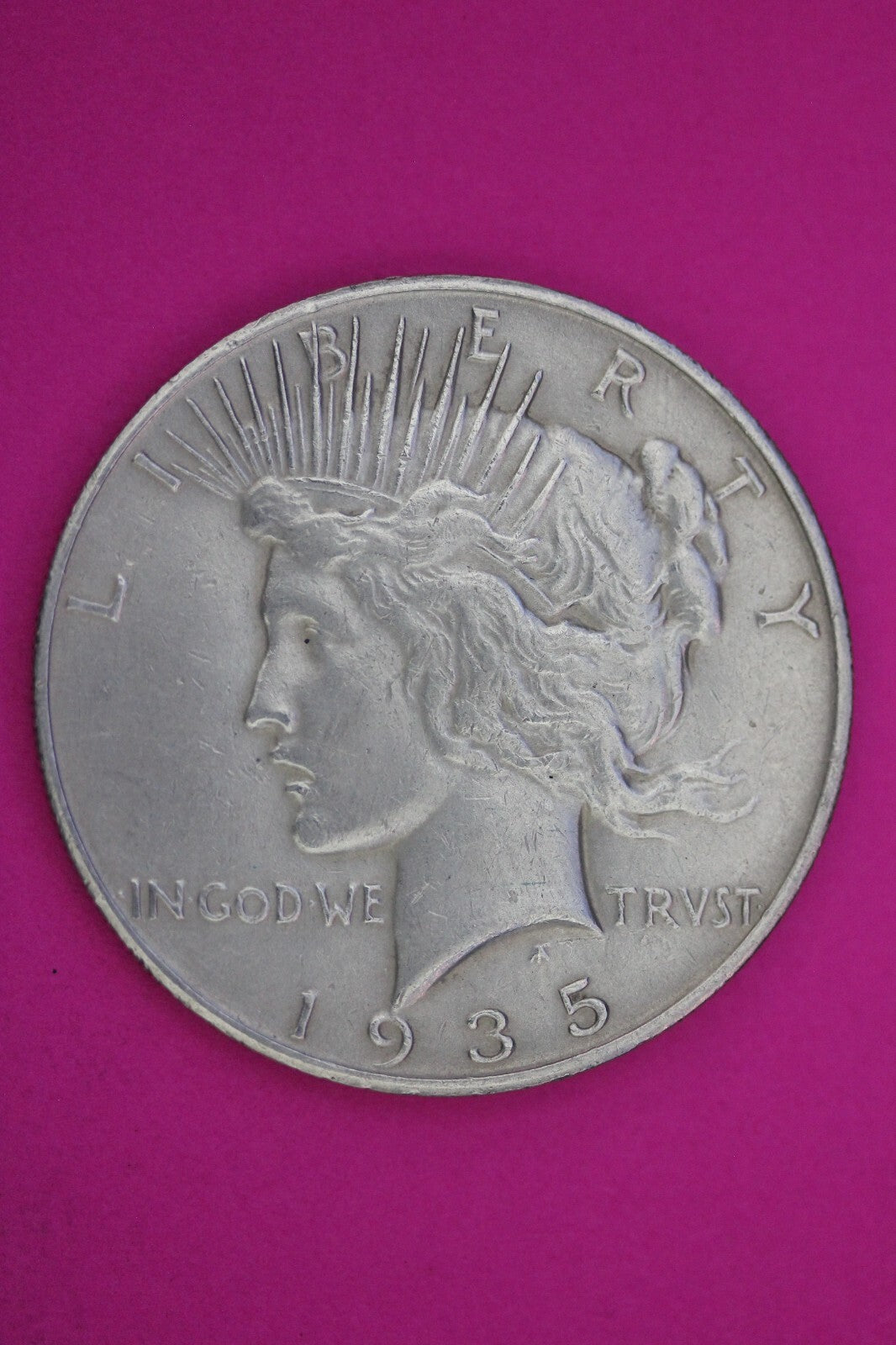 1935 S Liberty Peace Silver Dollar Scarce Semi Key Date San Francisco Coin 28