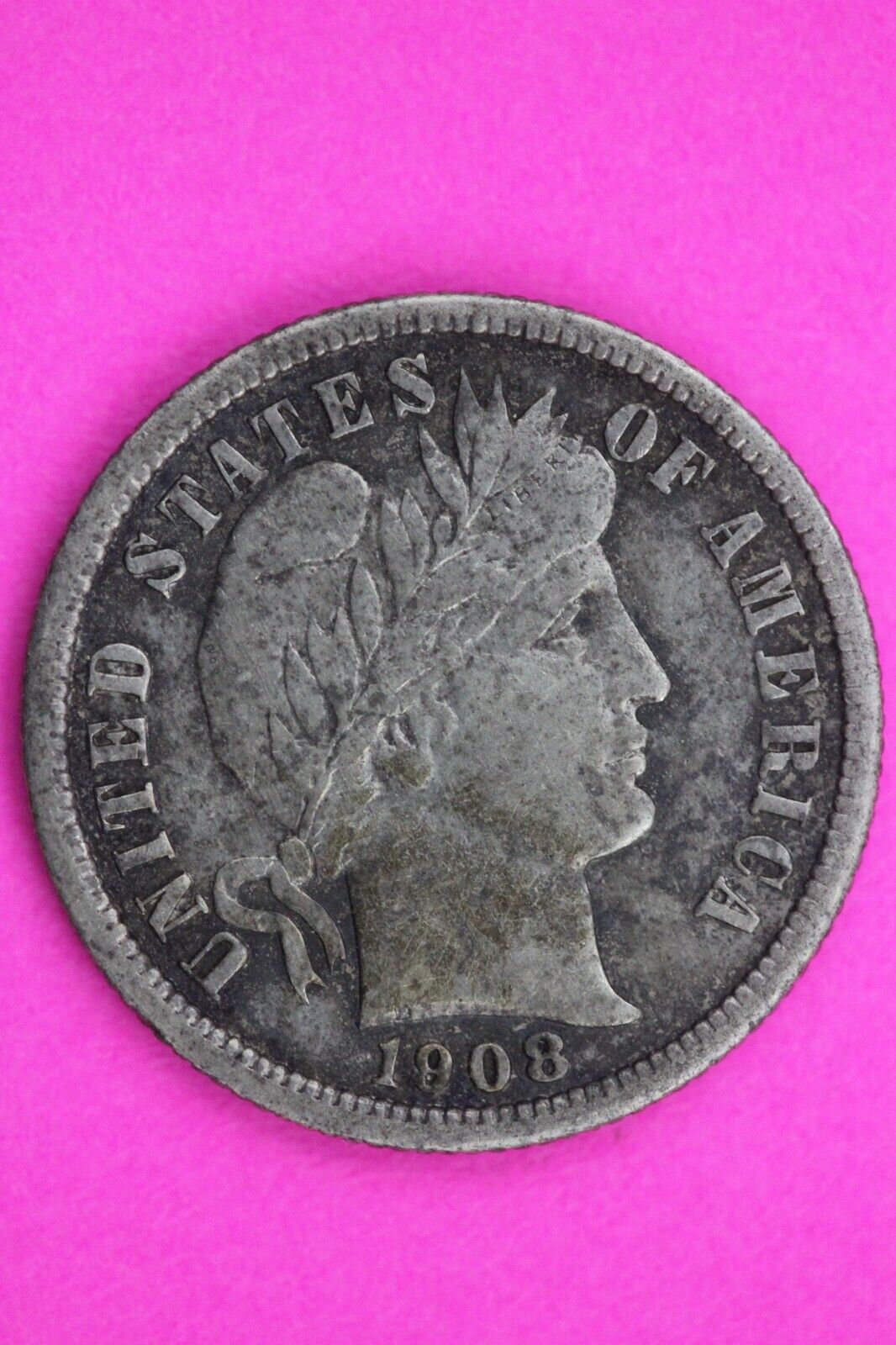 1908 O Barber Liberty Dime Scarce Semi Key Date Silver Coin Free Shipping 0089