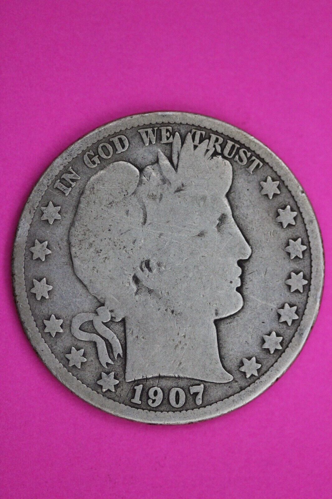 1907 O Barber Liberty Half Dollar Silver Coin You Get The Coin In Pics TOM27