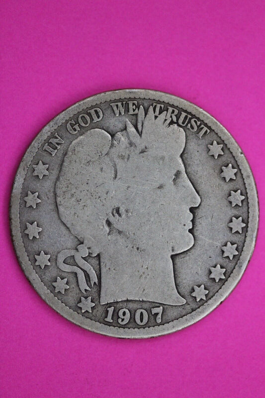 1907 O Barber Liberty Half Dollar Silver Coin You Get The Coin In Pics TOM27
