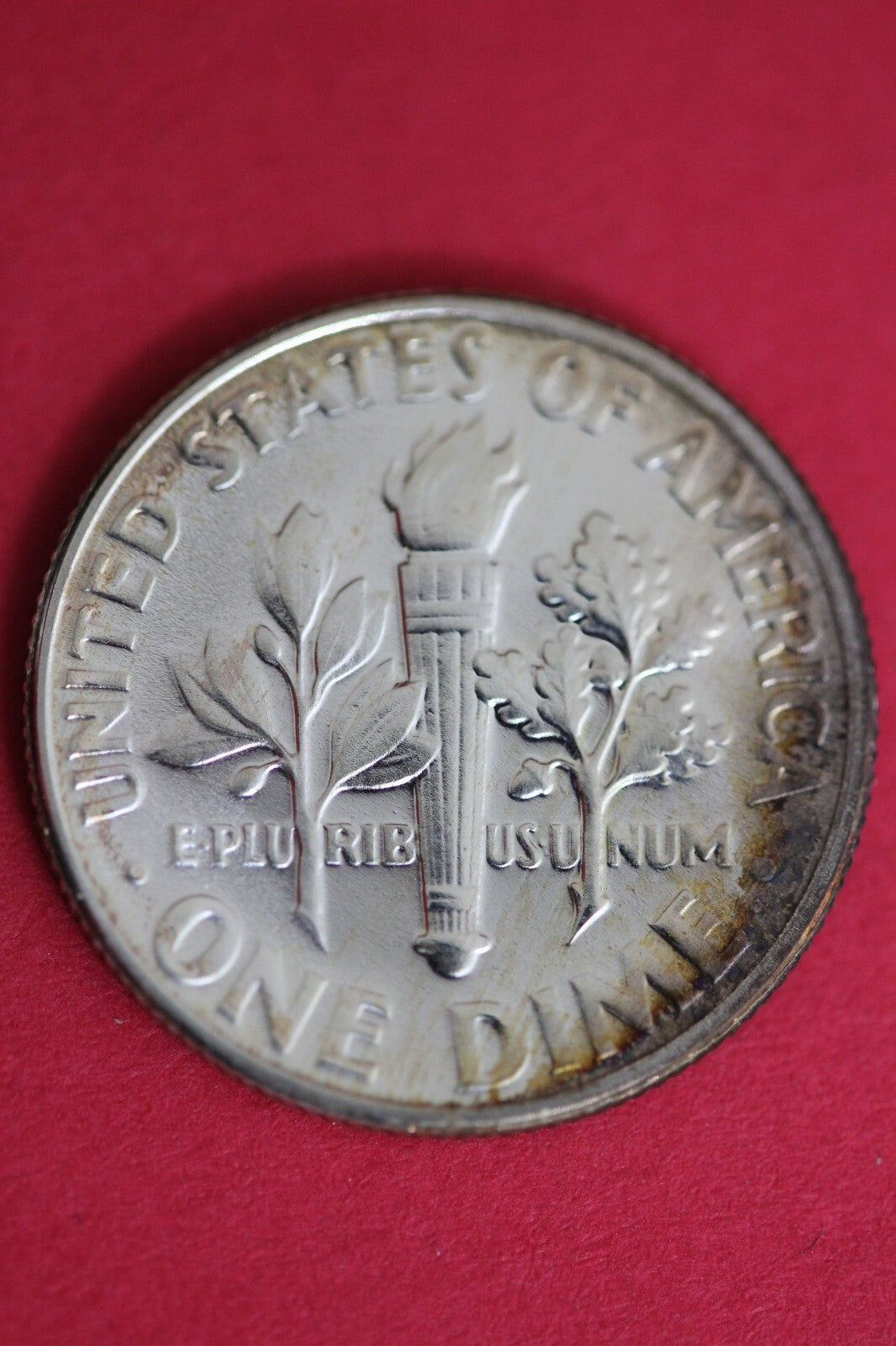 Rainbow Toned 1954 Silver Proof Roosevelt Dime  92