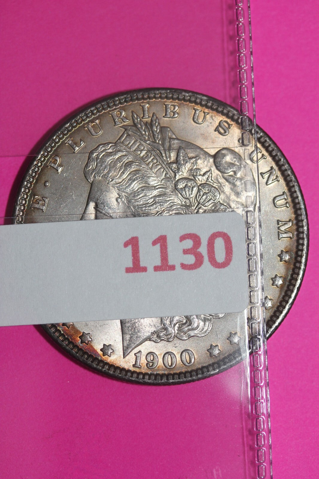 Natural Rainbow Toned 1900 P Morgan Liberty Silver Dollar Guaranteed Real 1130