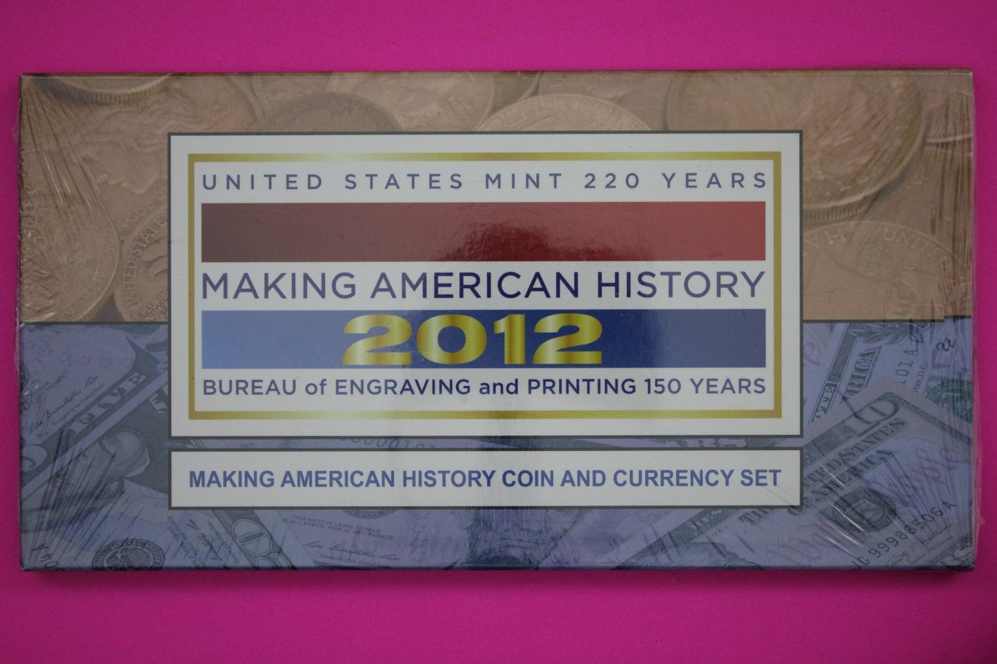 Mint Sealed 2012 Coin & Currency Set Proof 1 OZ Silver Eagle & $5 Note COA 9014