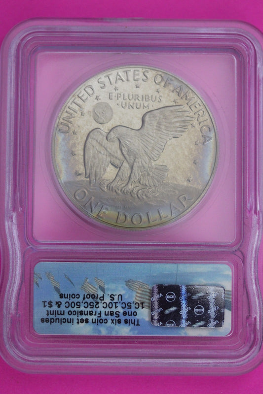 Toned 1978 S PR 70 Ike Eisenhower Dollar ICG Certified Graded Authentic Slab 998
