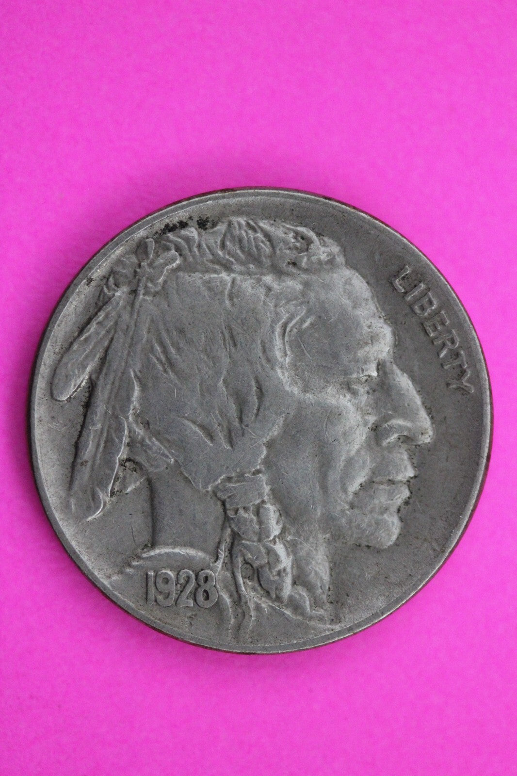 High Grade 1928 P Buffalo Indian Nickel Exact Coin Pictured Philadelphia Mint 07
