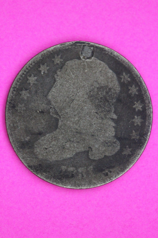 1831 Plugged Bust Capped Dime Lady Liberty Silver Coin Guaranteed Authentic 1372