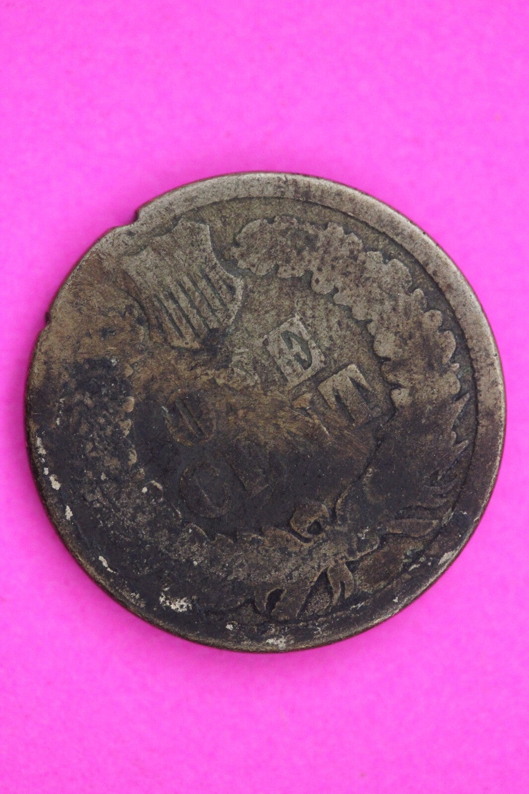 1861 Rotated Die Indian Head Cent Penny Guaranteed Authentic & Genuine Coin 1317