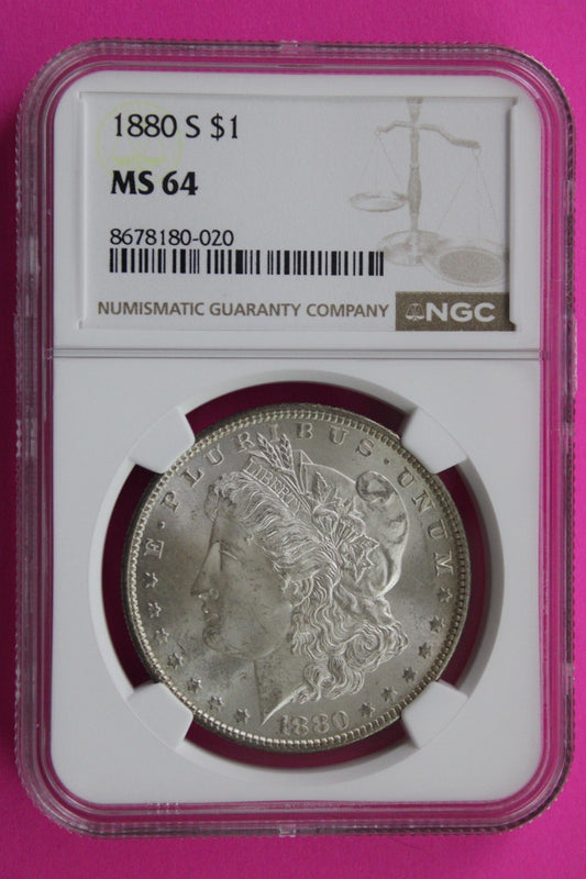 1880 S MS 64 Liberty Morgan Silver Dollar NGC Certified Graded Authentic 760