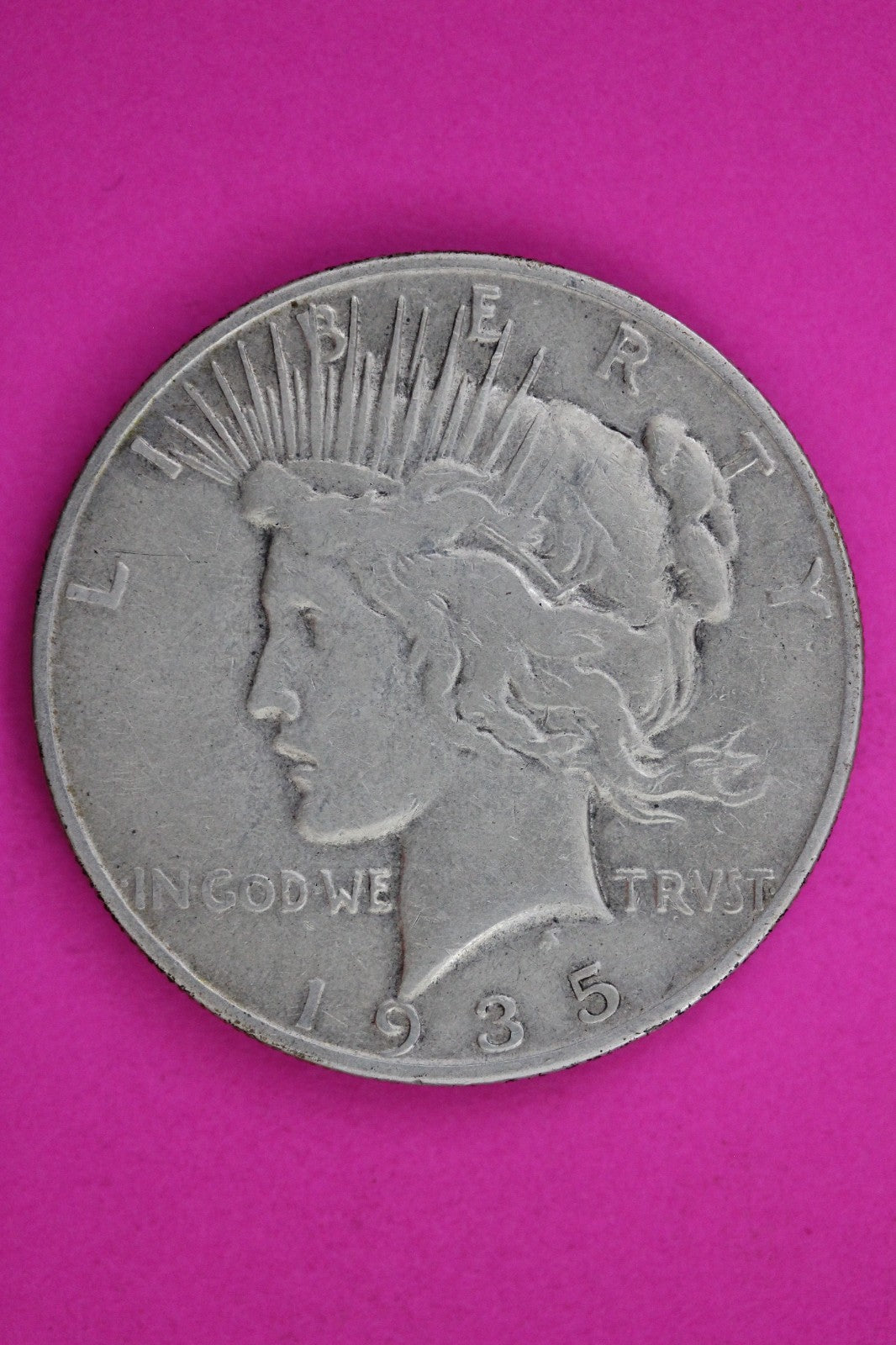 1935 S Peace Lady Liberty Semi Key Date Silver Dollar Guaranteed Authentic 1765