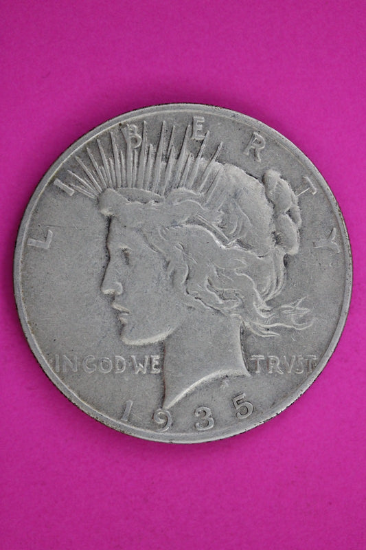 1935 S Peace Lady Liberty Semi Key Date Silver Dollar Guaranteed Authentic 1765