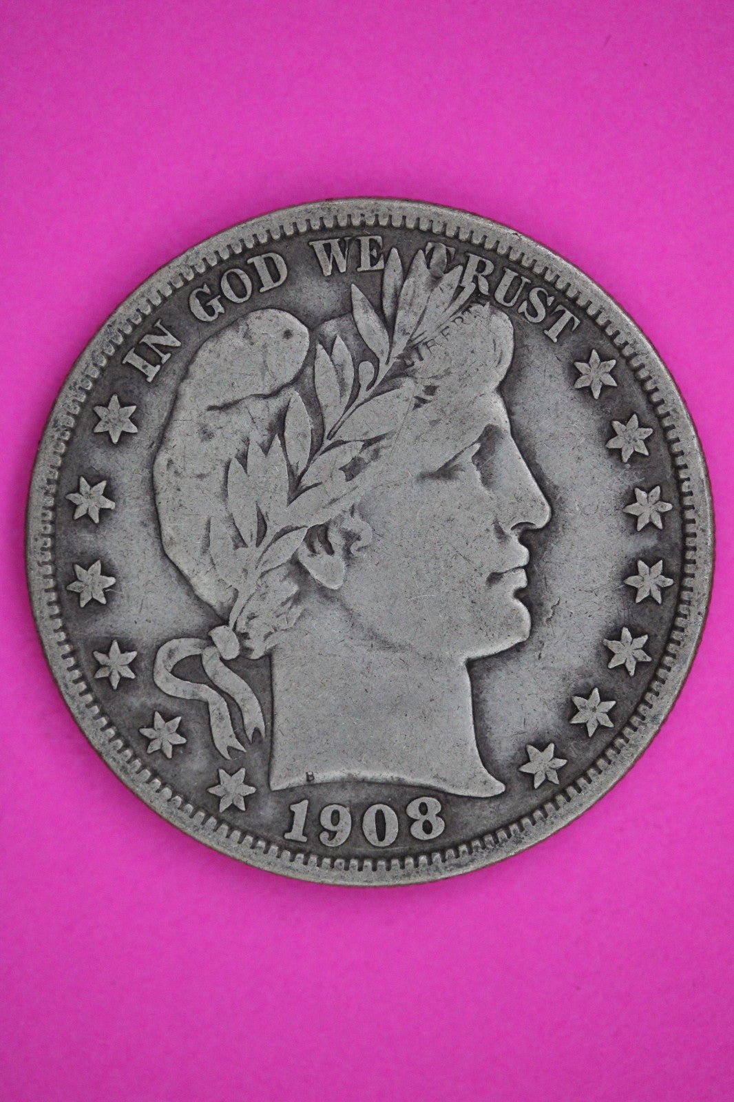 1908 P Barber Liberty Half Dollar Coin Guaranteed Authentic & Genuine 2415