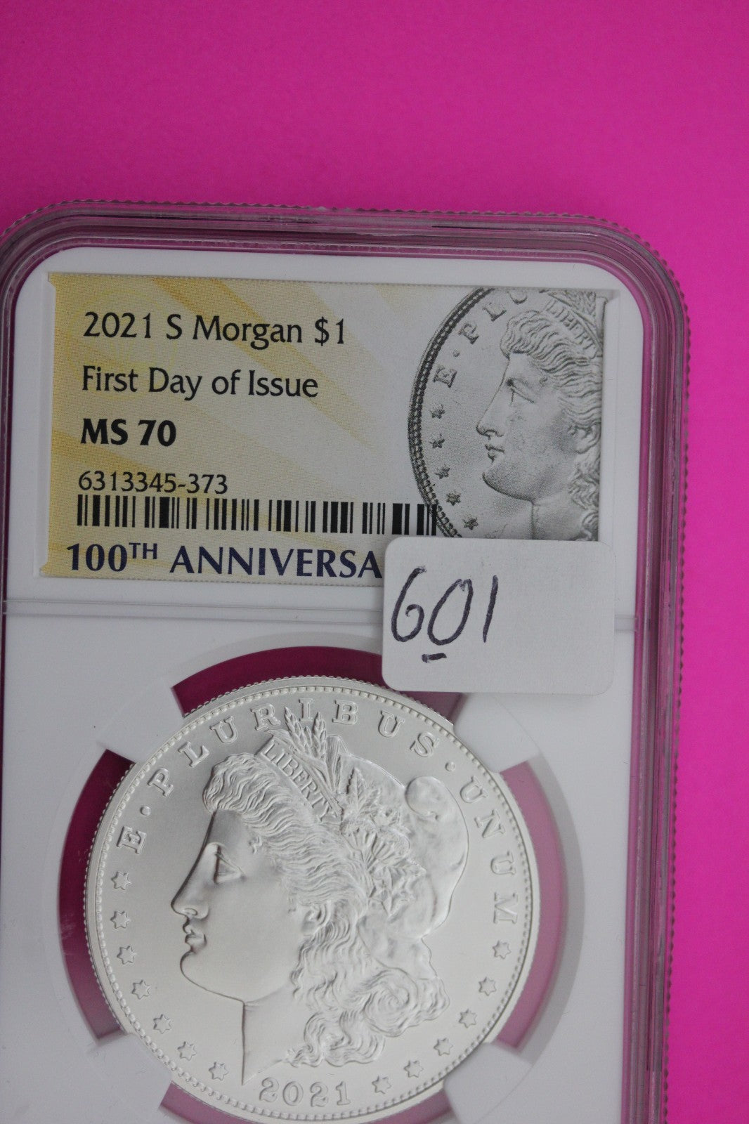 RARE 2021 S MS 70 Morgan Silver Dollar 1rst Day Issue NGC Authentic Graded 601