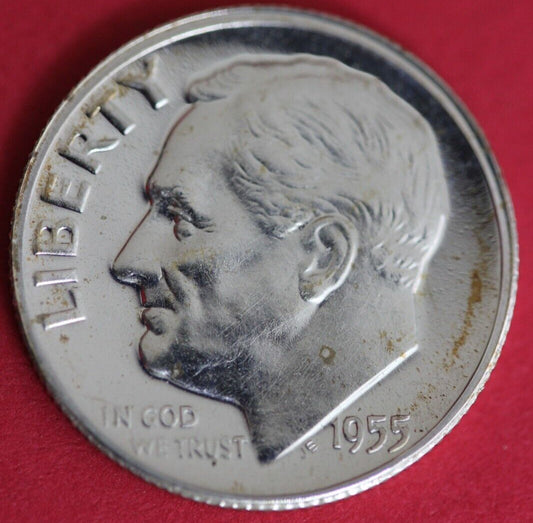 1955 Silver Proof Roosevelt Dime Exact Coin Shown  83