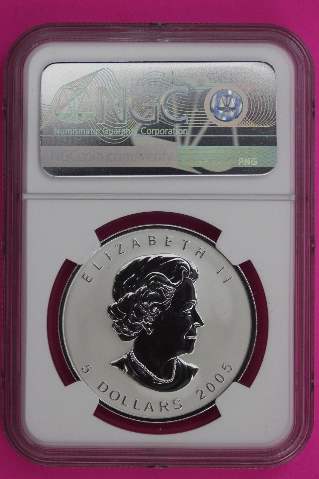 Top Pop 2005 SP 70 Canada V.J. Day Privy Maple Leaf $5 NGC Certified Slab 1304