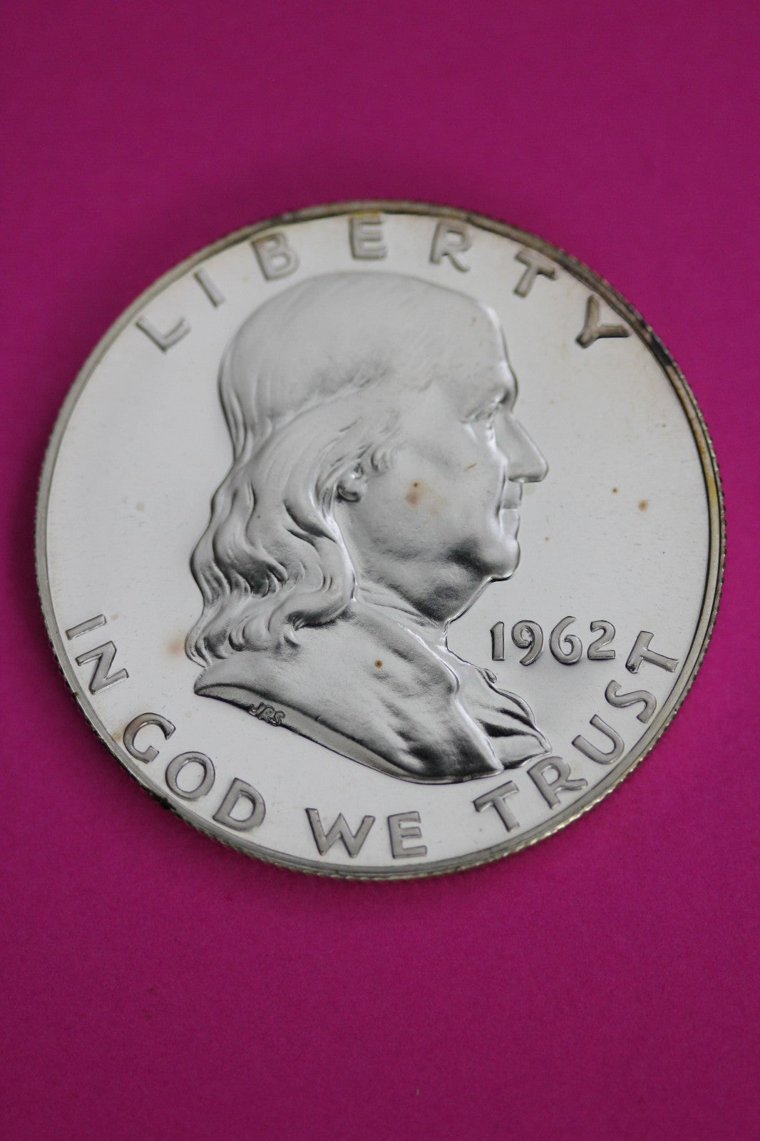 OBV Cameo 1962 Proof Ben Franklin Half Dollar Silver Coin Authentic Genuine 1788